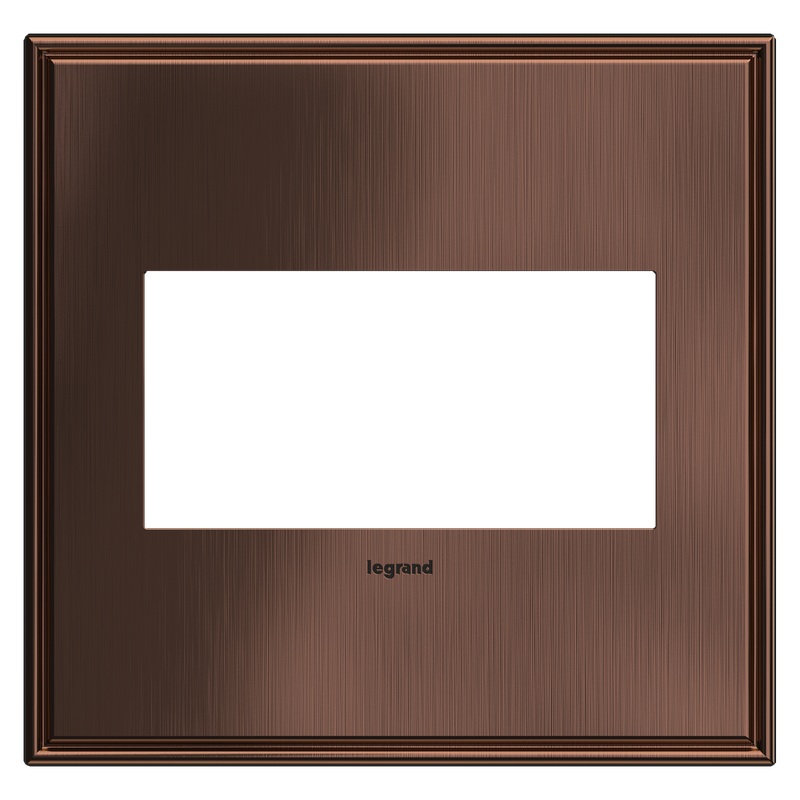 LEGRAND AWC2GMAC4 ADORNE  Matte Antique Copper Two-Gang Screwless Wall Plate