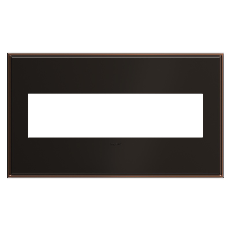LEGRAND AWC4GOB4 ADORNE  Oil-Rubbed Bronze Four-Gang Screwless Wall Plate