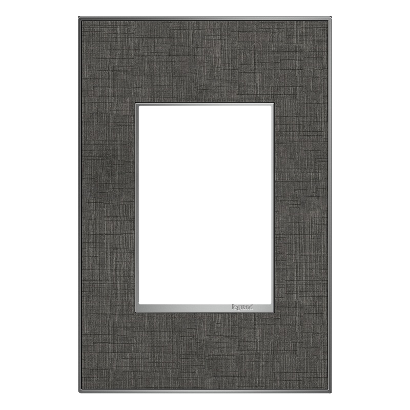 LEGRAND AWM1G3SL4 ADORNE  Slate Linen One-Gang-Plus Screwless Wall Plate
