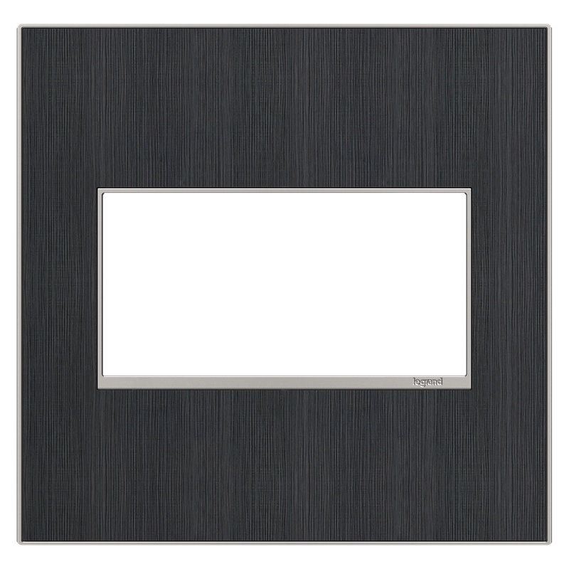 LEGRAND AWM2GRG4 ADORNE  Rustic Grey Two-Gang Screwless Wall Plate