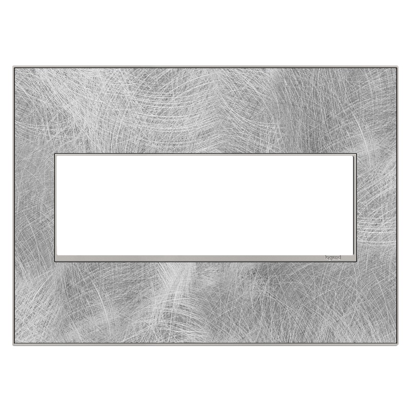 LEGRAND AWM3GSP4 ADORNE  Spiraled Stainless Three-Gang Screwless Wall Plate