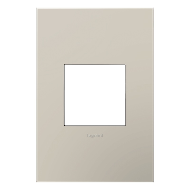 LEGRAND AWP1G2GG4 ADORNE  Greige One-Gang Screwless Wall Plate with Microban