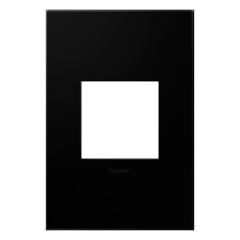 LEGRAND AWP1G2NK4 ADORNE  Black Ink One-Gang Screwless Wall Plate
