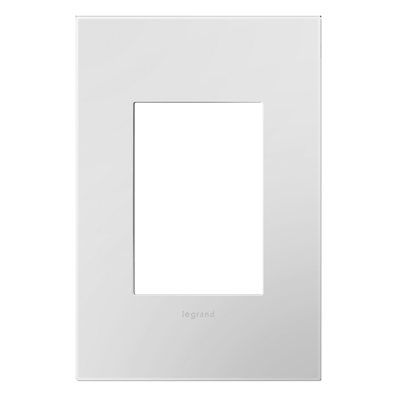 LEGRAND AWP1G3PW4 ADORNE  Matte White One-Gang-Plus Screwless Wall Plate with Microban