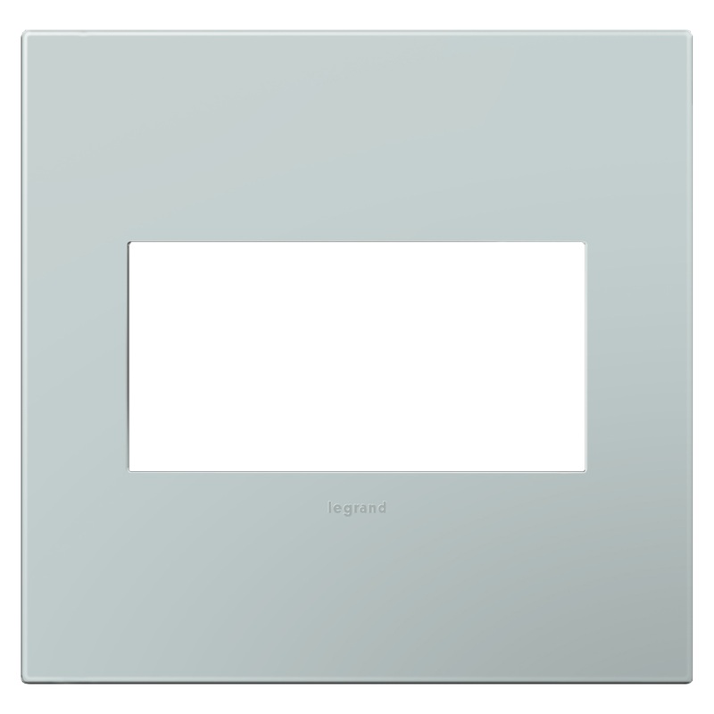 LEGRAND AWP2GBL4 ADORNE  Pale Blue Two-Gang Screwless Wall Plate with Microban
