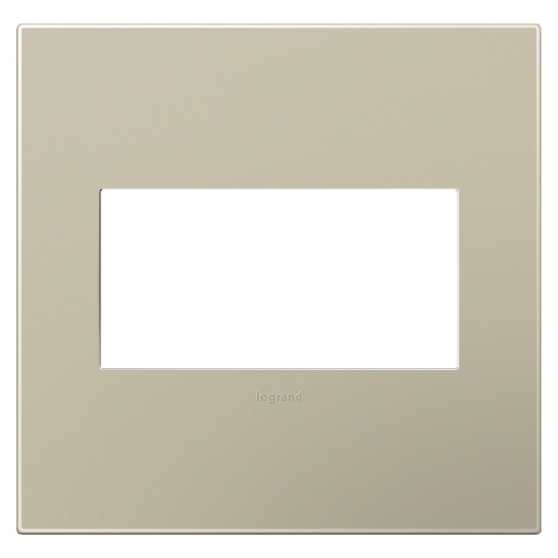 LEGRAND AWP2GTM4 ADORNE  Titanium Two-Gang Screwless Wall Plate