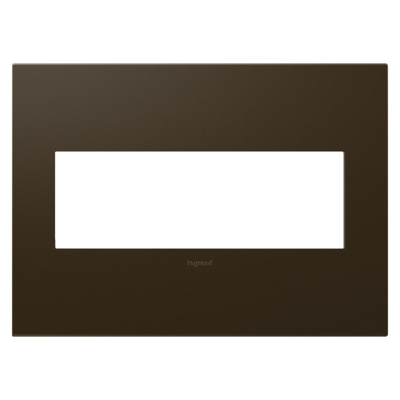 LEGRAND AWP3GBR4 ADORNE  Bronze Three-Gang Screwless Wall Plate