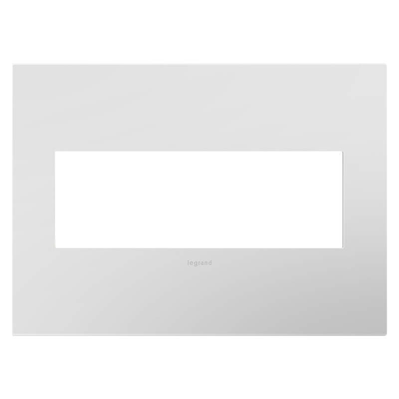 LEGRAND AWP3GPW4 ADORNE  Matte White Three-Gang Screwless Wall Plate with Microban