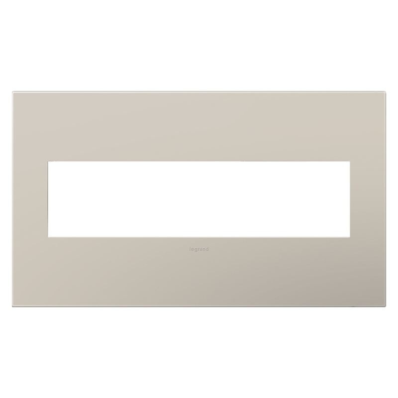 LEGRAND AWP4GGG4 ADORNE  Greige Four-Gang Screwless Wall Plate