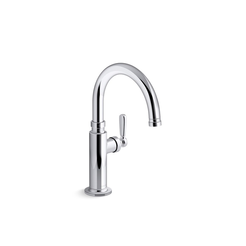 KOHLER K-28357-CP Edalyn By Studio Mcgee Single-Handle Bar Sink Faucet In Polished Chrome
