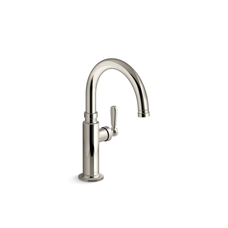 KOHLER K-28357-SN Edalyn By Studio Mcgee Single-Handle Bar Sink Faucet In Vibrant Polished Nickel
