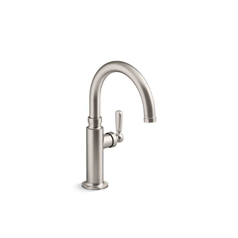 KOHLER K-28357-VS Edalyn By Studio Mcgee Single-Handle Bar Sink Faucet In Vibrant Stainless