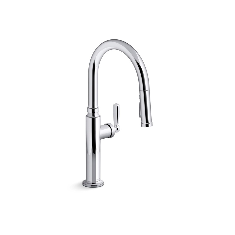 KOHLER K-28358-CP Edalyn By Studio Mcgee Pull-Down Kitchen Sink Faucet With Three-Function Sprayhead In Polished Chrome