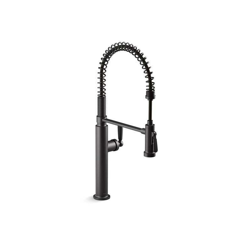 KOHLER K-28360-BL Edalyn By Studio Mcgee Semi-Professional Kitchen Sink Faucet With Two-Function Sprayhead In Matte Black