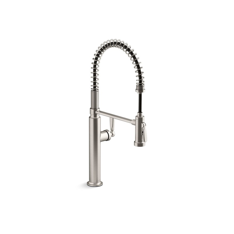 KOHLER K-28360-VS Edalyn By Studio Mcgee Semi-Professional Kitchen Sink Faucet With Two-Function Sprayhead In Vibrant Stainless