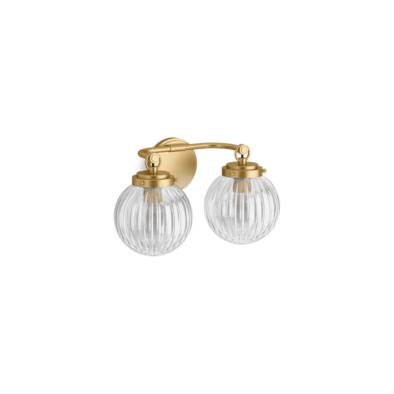 KOHLER K-32253-SC02-2GL Embra By Studio Mcgee Two-Light Sconce In Brushed Moderne Brass