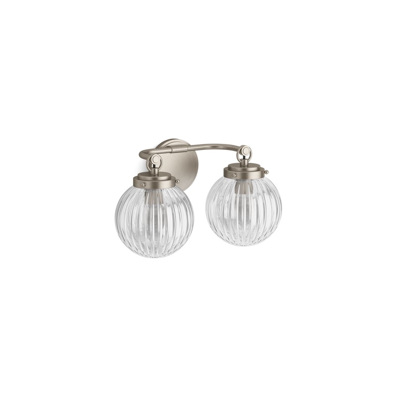 KOHLER K-32253-SC02-BNL Embra By Studio Mcgee Two-Light Sconce In Brushed Nickel