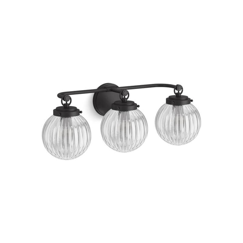 KOHLER K-32254-SC03-BLL Embra By Studio Mcgee Three-Light Sconce In Matte Black