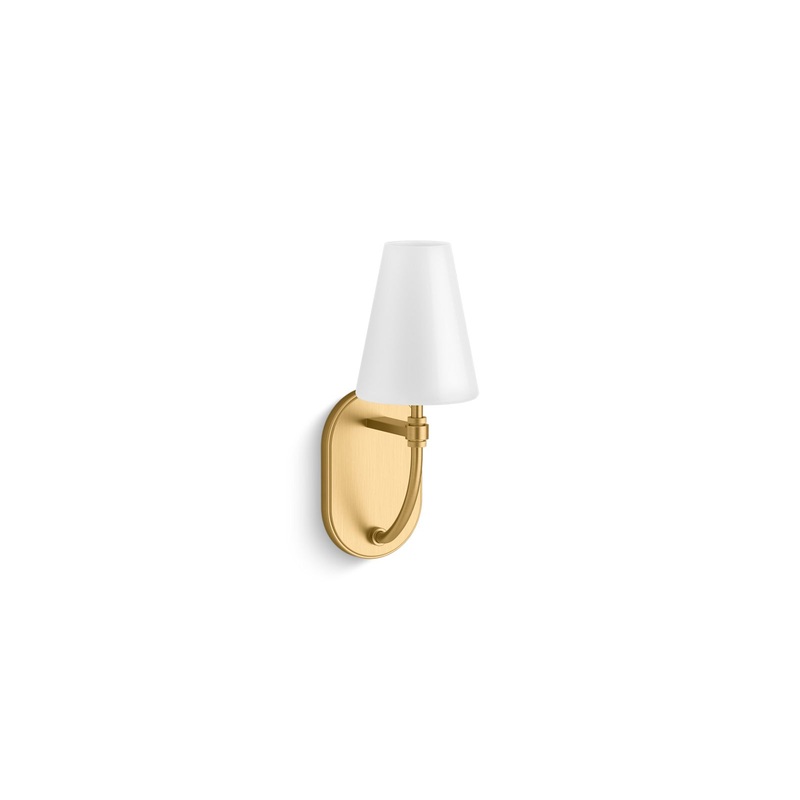 KOHLER K-32255-SC01-2GL Kernen By Studio Mcgee One-Light Sconce In Brushed Moderne Brass