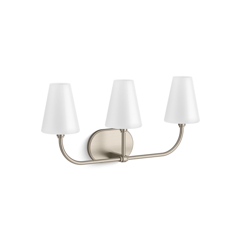 KOHLER K-32257-SC03-BNL Kernen By Studio Mcgee Three-Light Sconce In Brushed Nickel