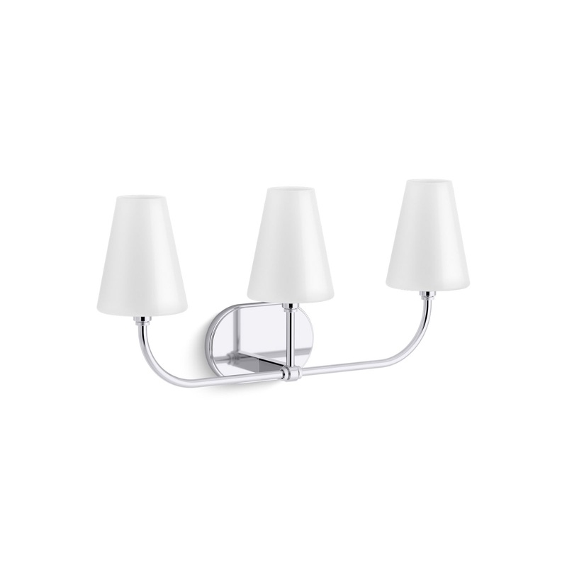 KOHLER K-32257-SC03-CPL Kernen By Studio Mcgee Three-Light Sconce In Polished Chrome