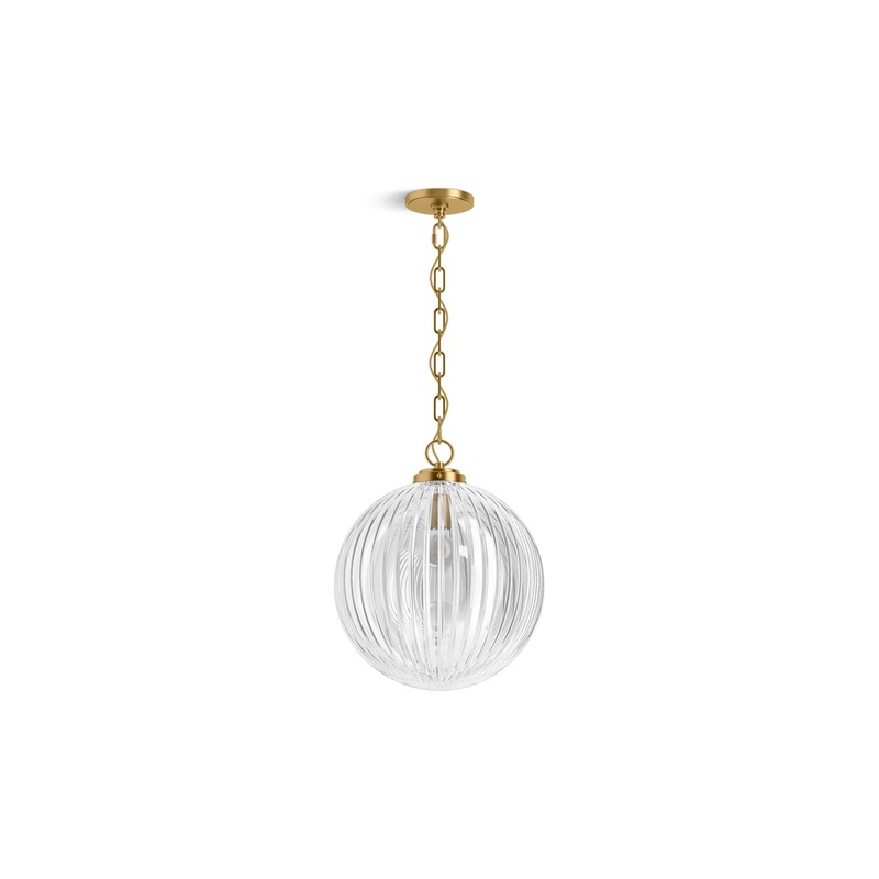 KOHLER K-32259-PE01-2GL Embra By Studio Mcgee 14" Pendant In Brushed Moderne Brass