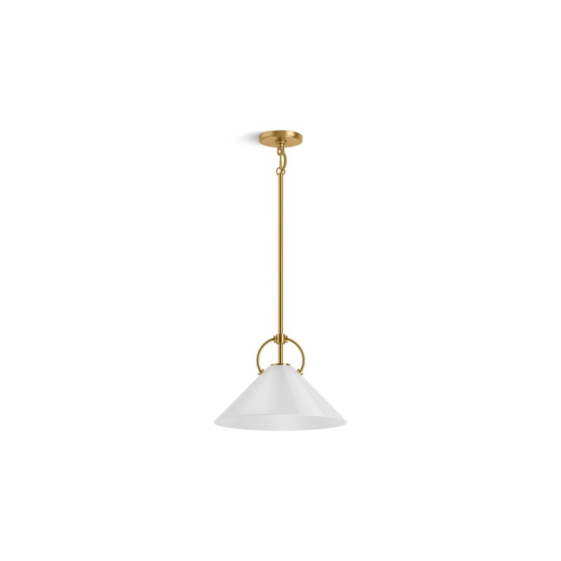 KOHLER K-32260-PE01-2GL Kernen By Studio Mcgee 14" Pendant In Brushed Moderne Brass