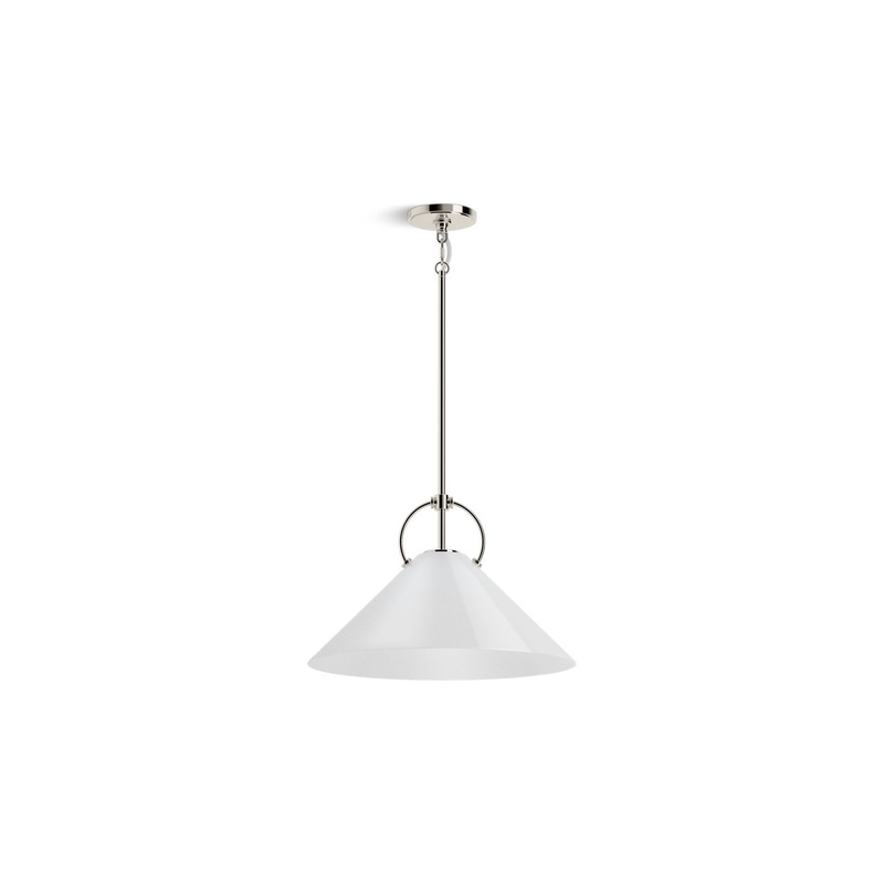 KOHLER K-32261-PE01-SNL Kernen By Studio Mcgee 18" Pendant In Polished Nickel