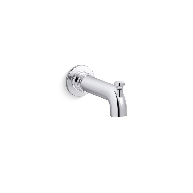 KOHLER K-35923-CP Castia By Studio Mcgee Wall-Mount Bath Spout With Diverter In Polished Chrome