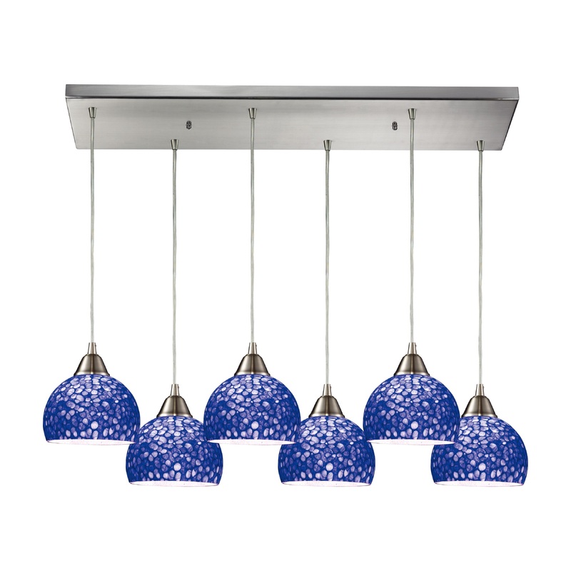 ELK SHOWROOM 10143/6RC-PB Cira 30'' Wide 6-Light Pendant - Satin Nickel