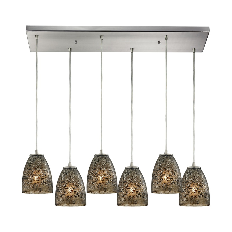 ELK SHOWROOM 10465/6RC-BRF Fissure 30'' Wide 6-Light Pendant - Satin Nickel