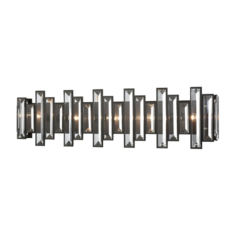 ELK SHOWROOM 33002/5 Crystal Heights 30'' Wide 5-Light Vanity Light - Oil Rubbed Bronze