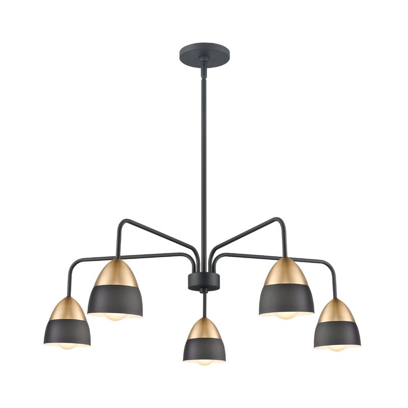 ELK SHOWROOM 52228/5 Milla 32'' Wide 5-Light Chandelier - Charcoal Black