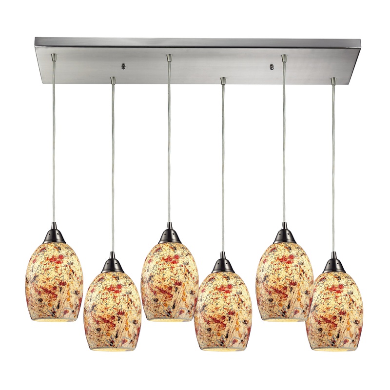 ELK SHOWROOM 73011-6RC Avalon 30'' Wide 6-Light Pendant - Satin Nickel
