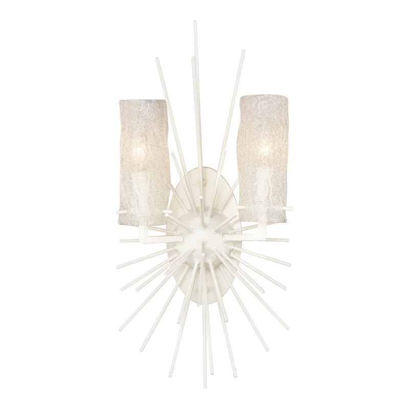 ELK SHOWROOM 82081/2 Sea Urchin 21'' High 2-Light Sconce - White Coral