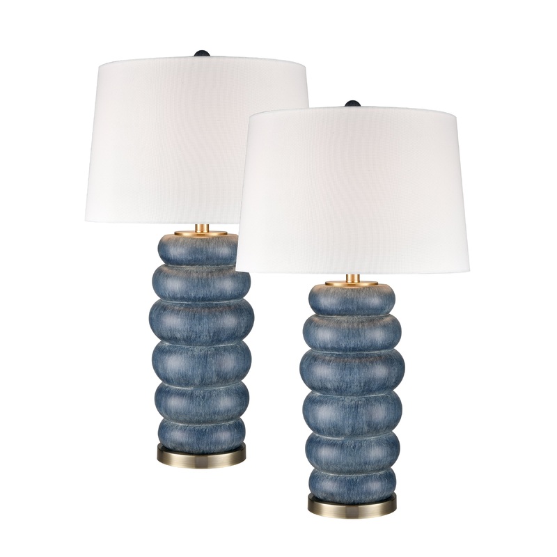 ELK STUDIO S0019-10283/S2 Barden 30'' High 1-Light Table Lamp - Set of 2 Blue