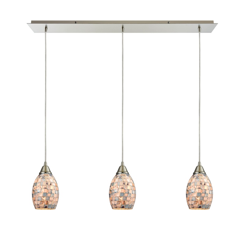 ELK SHOWROOM 10444/3LP Capri 36'' Wide 3-Light Pendant - Satin Nickel