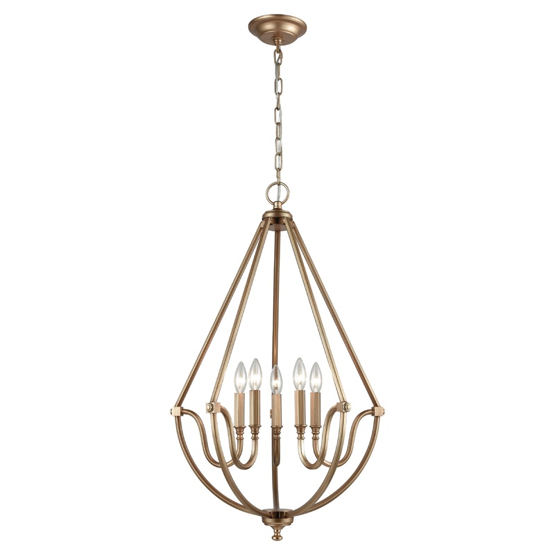 ELK SHOWROOM 12842/5 Stanton 22'' Wide 5-Light Chandelier - Matte Gold
