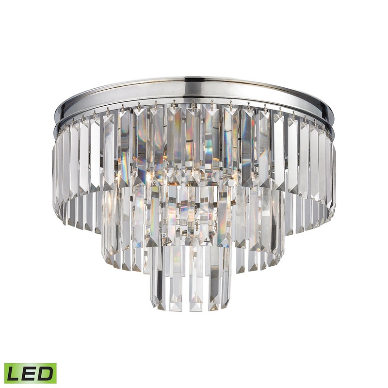 ELK SHOWROOM 15215/3-LED Palacial 19'' Wide 3-Light Semi Flush Mount - Polished Chrome