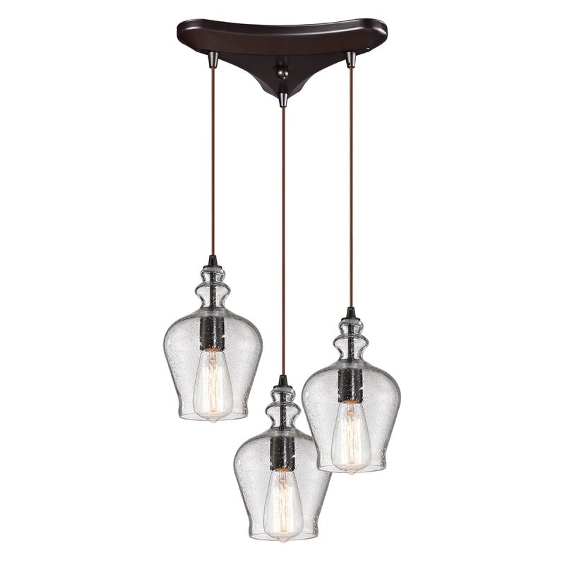 ELK SHOWROOM 60066-3 Menlow Park 10'' Wide 3-Light Multi Pendant - Oil Rubbed Bronze
