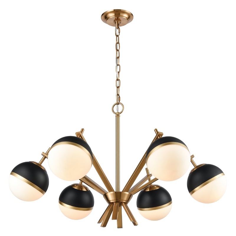 ELK SIGNATURE 1141-074 Blind Tiger 32'' Wide 6-Light Chandelier - Black