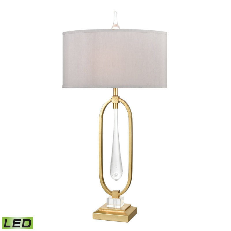 ELK SIGNATURE D3638-LED Spring Loaded 36'' High 1-Light Table Lamp - Gold Leaf - Includes LED Bulb