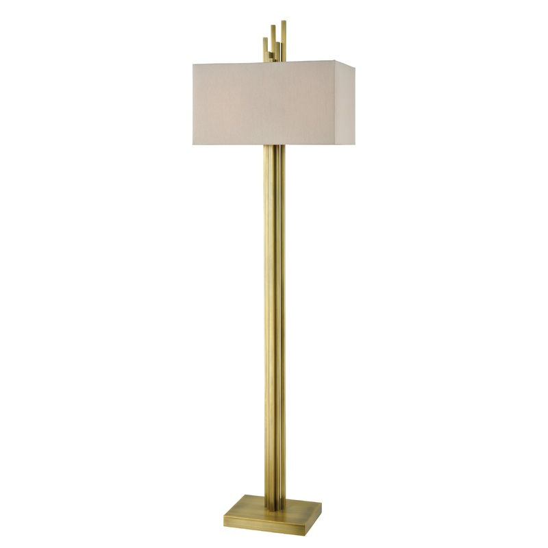 ELK SIGNATURE D3939 Azimuth 69'' High 2-Light Floor Lamp - Antique Brass