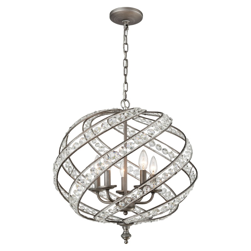 ELK SHOWROOM 16253/5 Renaissance 21'' Wide 5-Light Chandelier - Weathered Zinc