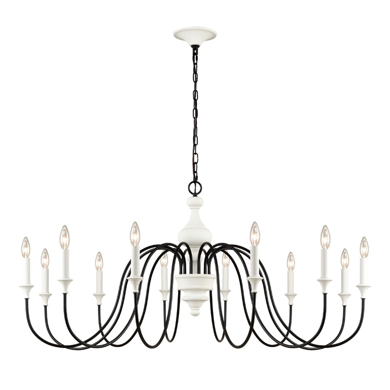 ELK SHOWROOM 33469/12 Val de Loire 48'' Wide 12-Light Chandelier - White