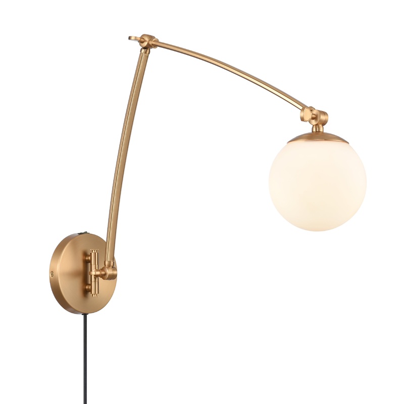 ELK SHOWROOM 89675/1 Caroline 19'' High 1-Light Swingarm Sconce - Brushed Gold