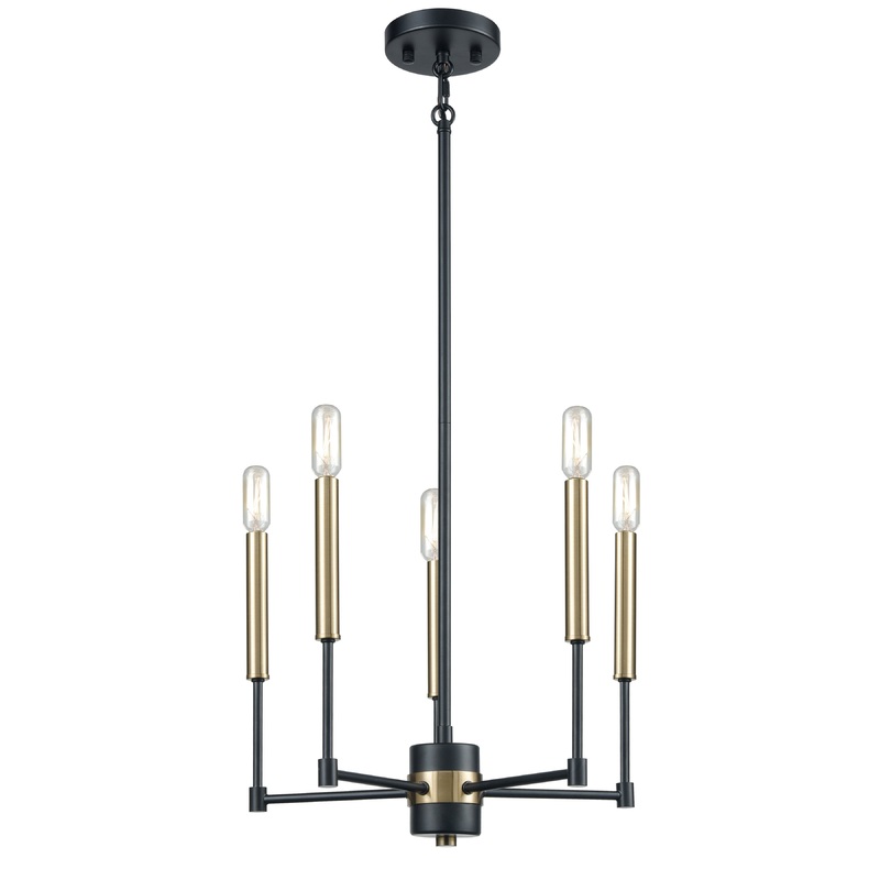 ELK SHOWROOM 15276/5 Livingston 17'' Wide 5-Light Chandelier - Matte Black