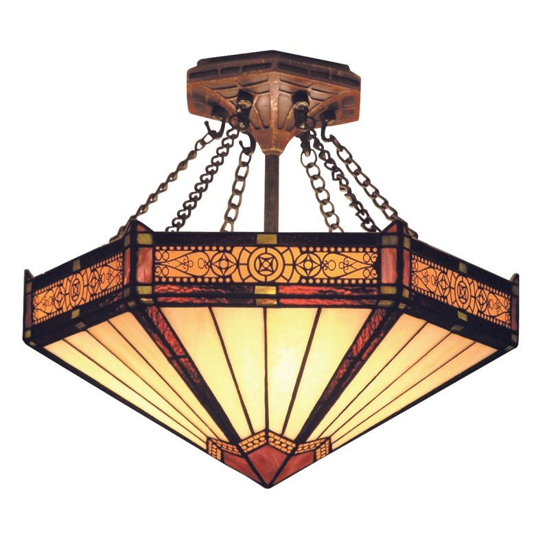 ELK SHOWROOM 621-AB Filigree 14'' Wide 3-Light Semi Flush Mount - Aged Bronze