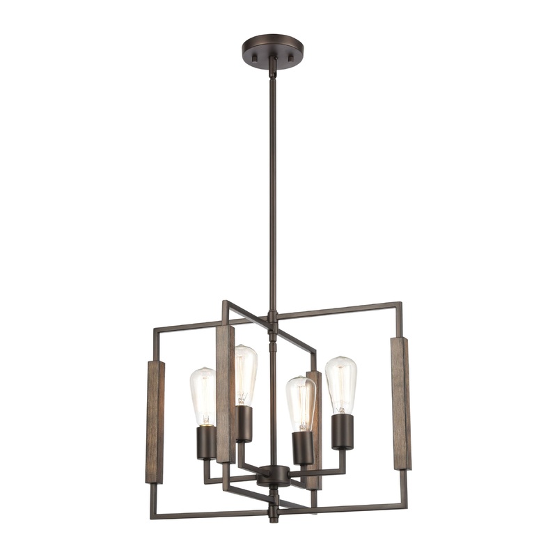 ELK SHOWROOM 75161/4 Zinger 20'' Wide 4-Light Chandelier - Oil Rubbed Bronze