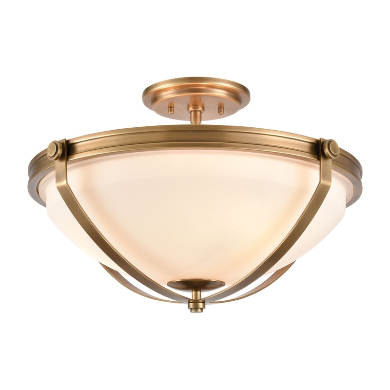 ELK SHOWROOM 89115/3 Connelly 19'' Wide 3-Light Semi Flush Mount - Brass